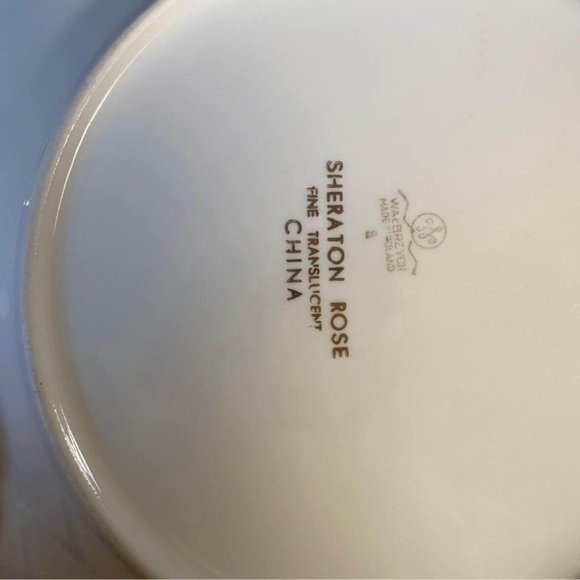Sheraton Rose Walbrzych Fine China of Poland pattern 9025 1950s mid century - Picture 9 of 10